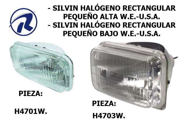 silvin halogeno rectangulares y redondos