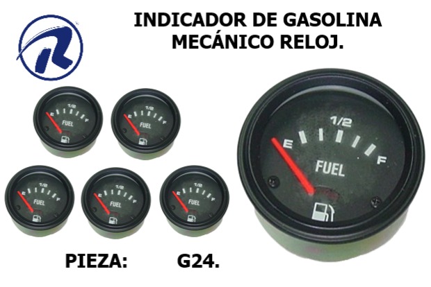 indicadores de gasolina, de amperimetro, de voltimetro