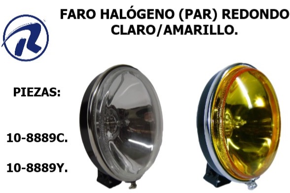 Faro halog.red.negro claro 7"