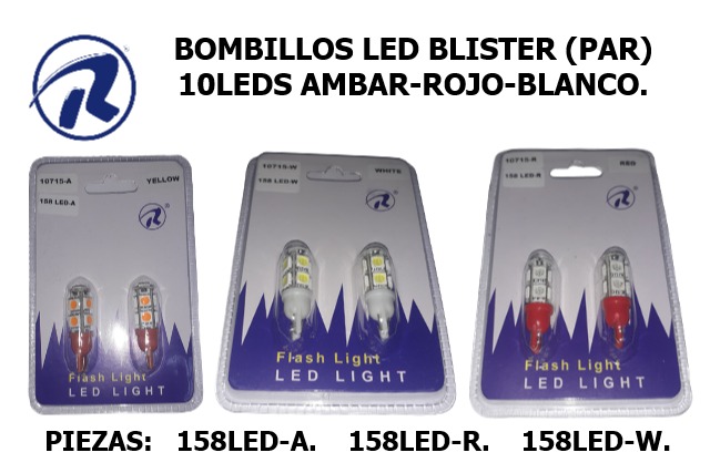 bombillo LED ambar 12voltios 2piezas