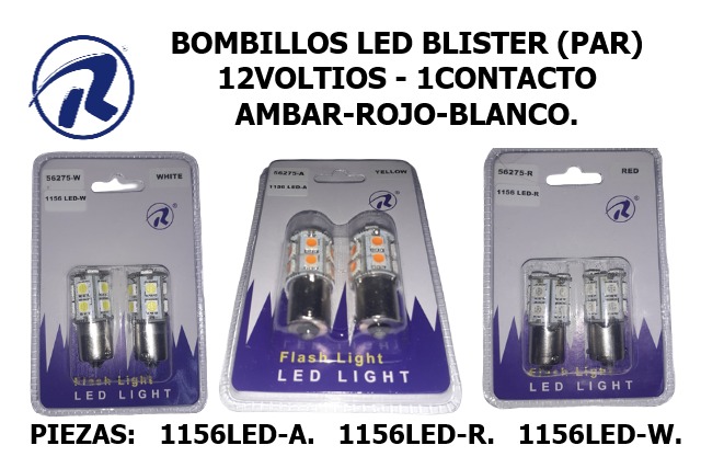 bombillo LED ambar 12voltios 2piezas