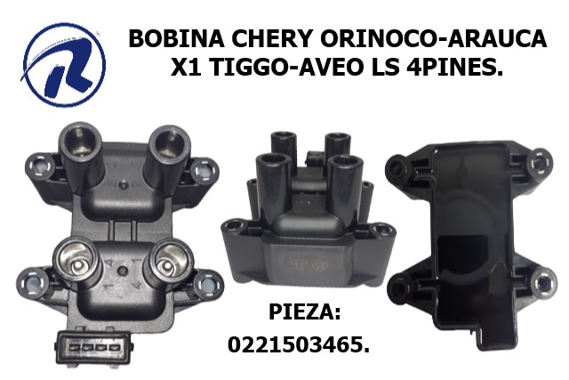 bobina Chery Orinoco-Arauca, Kia, Jeep, Cherokee, Fiat