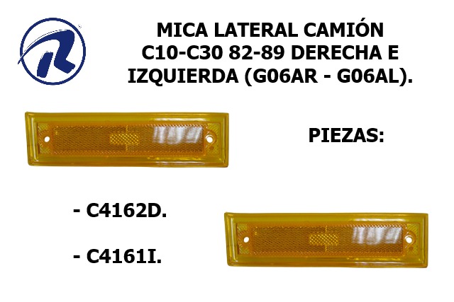 mica lateral camioneta Toyota 82-89 derecha e izquierda