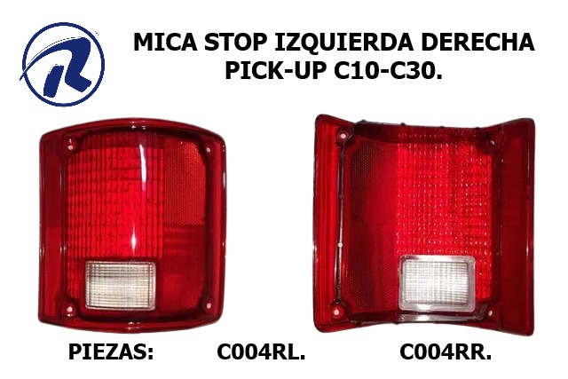 mica stop pick up c10-c30 derecha e izquierda