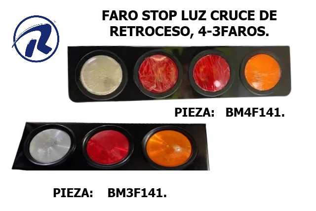 faro stop cruce retroceso 3 y 4 faros