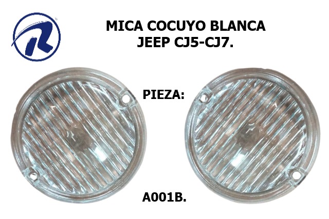 Mica cocuyo blanca jeep cj5-cj7. Cód. A001B