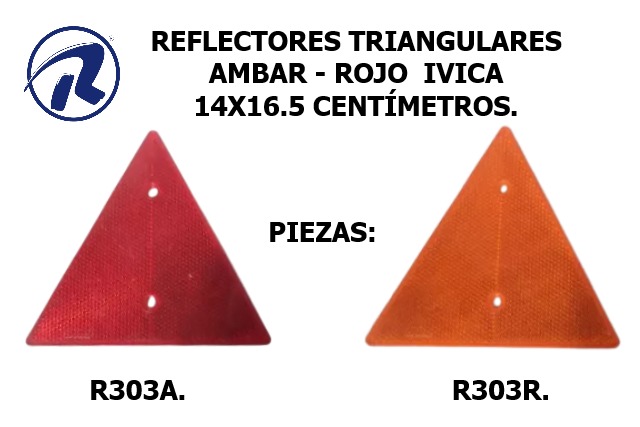 Reflector ambar triangular ivi