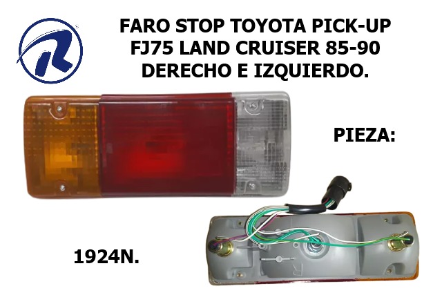 Faro stop toyota pick up fj75 ambidiestro. Cód, 1924N