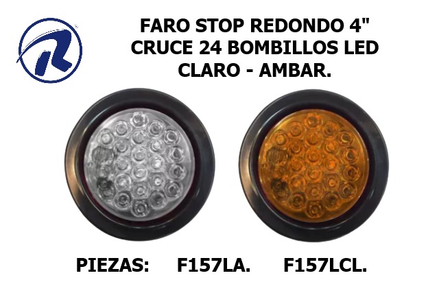 Faro empotrar c/aro led ambar