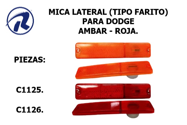 Mica lateral dodge ambar