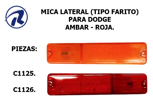 Mica lateral dodge ambar