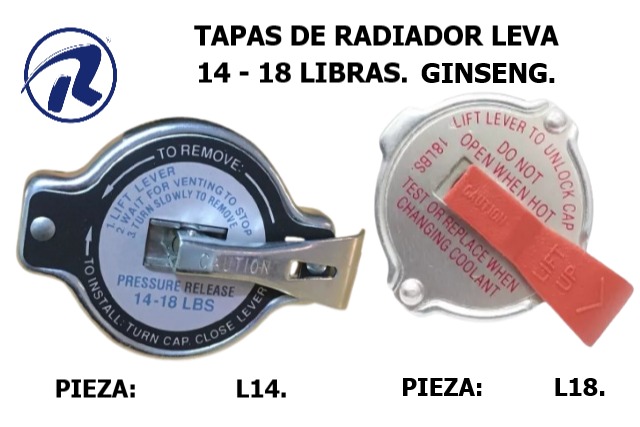 tapas de radiador sellada/leva