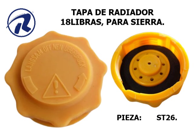 tapas de radiador sellada/leva