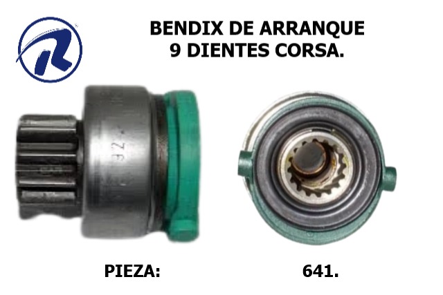 bendix arranque 9Dientes para Corsa. Cód. 641