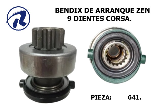 bendix arranque 9Dientes para Corsa. Cód. 641