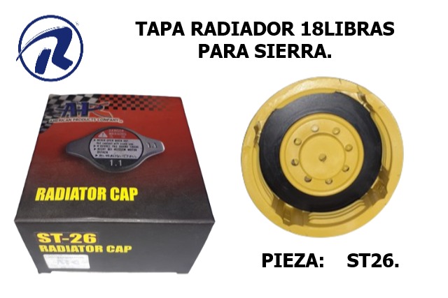 tapa radiador 18libras. Cód. ST26