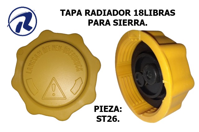 tapa radiador 18libras. Cód. ST26