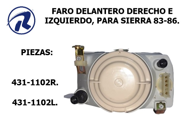 faro delantero derecho Sierra. Cód. 431-1102R