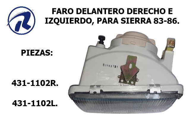 faro delantero derecho Sierra. Cód. 431-1102R