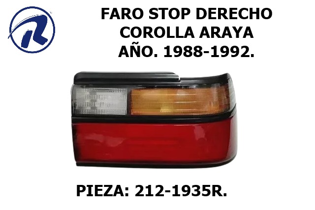 Faro Stop Derecho para Corolla 88-90