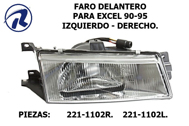 Faro Delantero Der e Izq. Hyundai excel 92-95